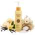 Honeybee Hippie magnesium butter product with vanilla beans, flowers, and salt on a white background