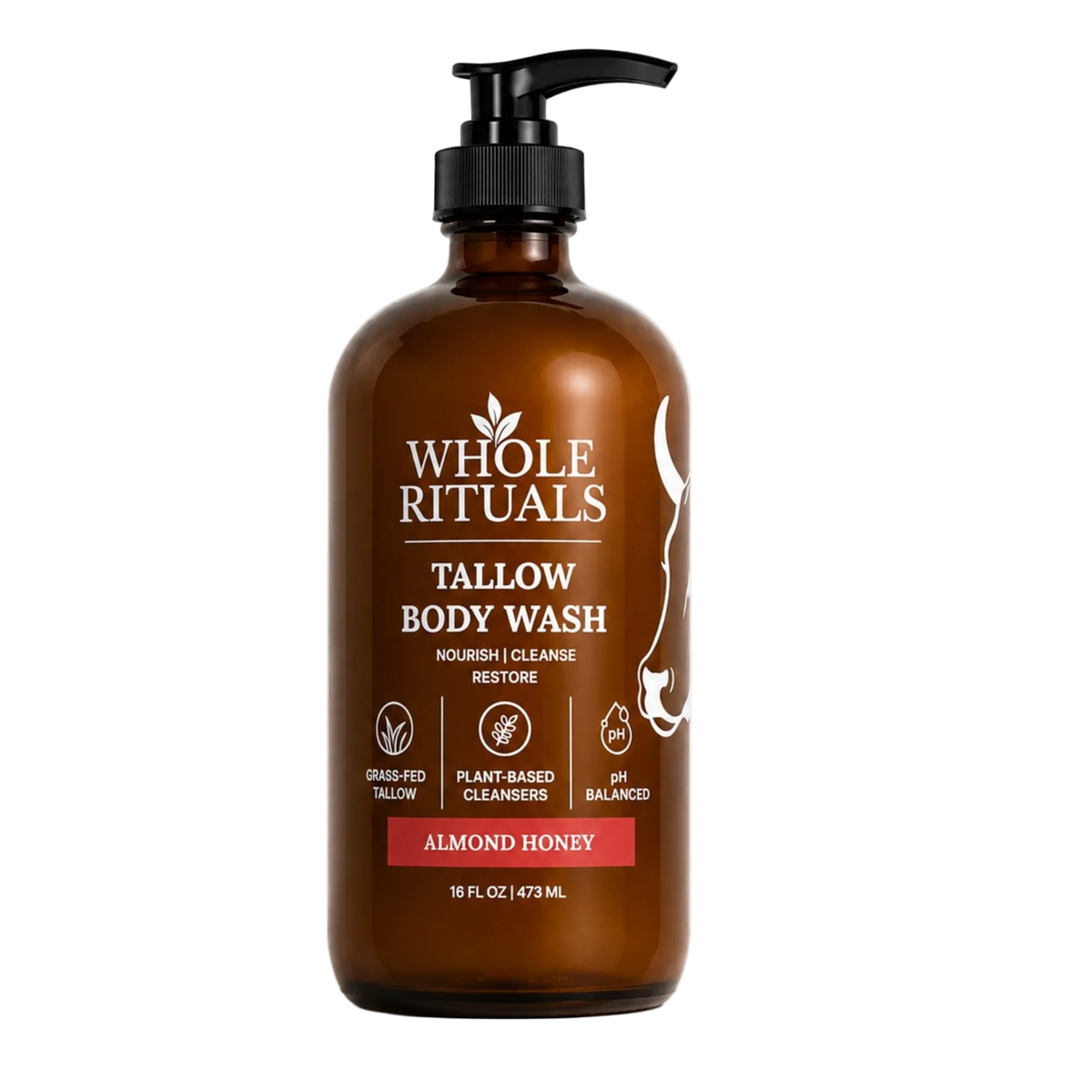 Almond Honey Tallow Body Wash – 16 oz