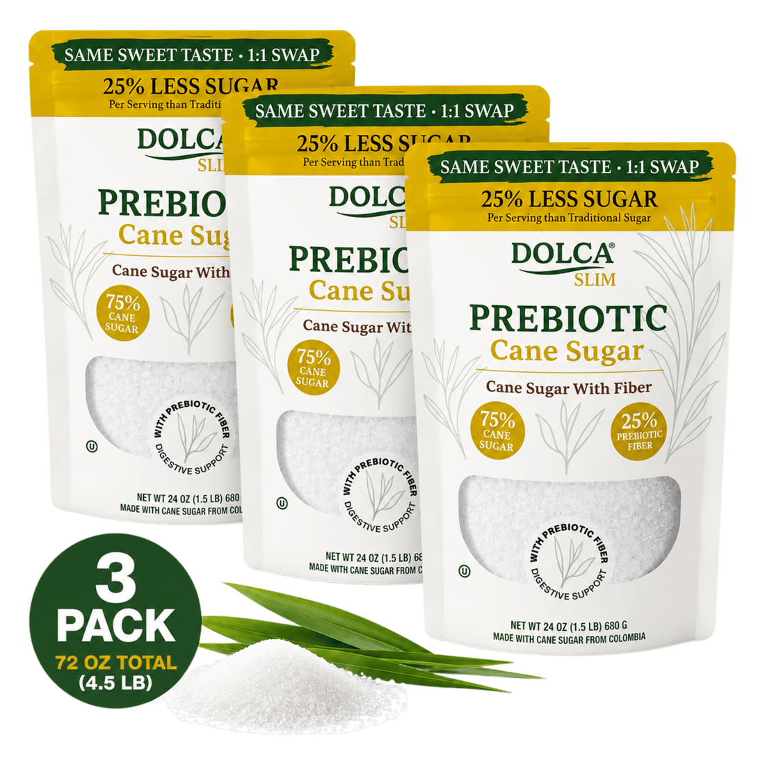 Dolca Sugar Sugar Dolca Slim - pack of 3 Dolca Slim – 3 Pack