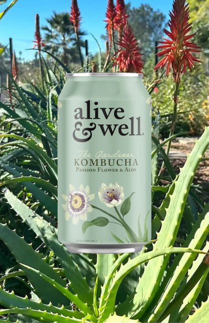 Alive &amp; Well Kombucha Kombucha Passionflower &amp; Aloe Kombucha