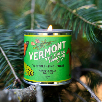 Good &amp; Well Supply Co Candles Half Pint / 8oz / Cotton Wick Vermont State Candle