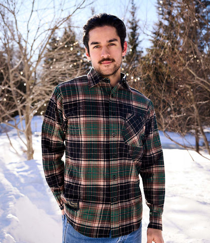 Fitted Flannel Shirt - Earth