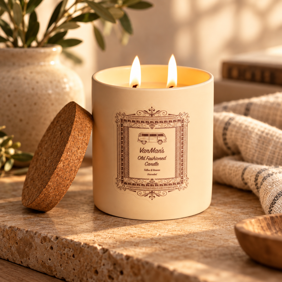 Old Fashion Tallow Candle