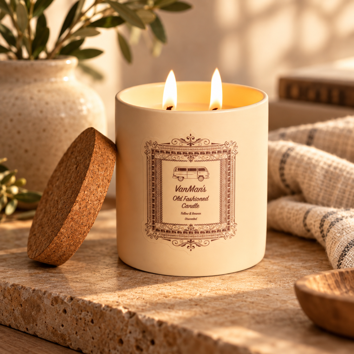 Old Fashion Tallow Candle