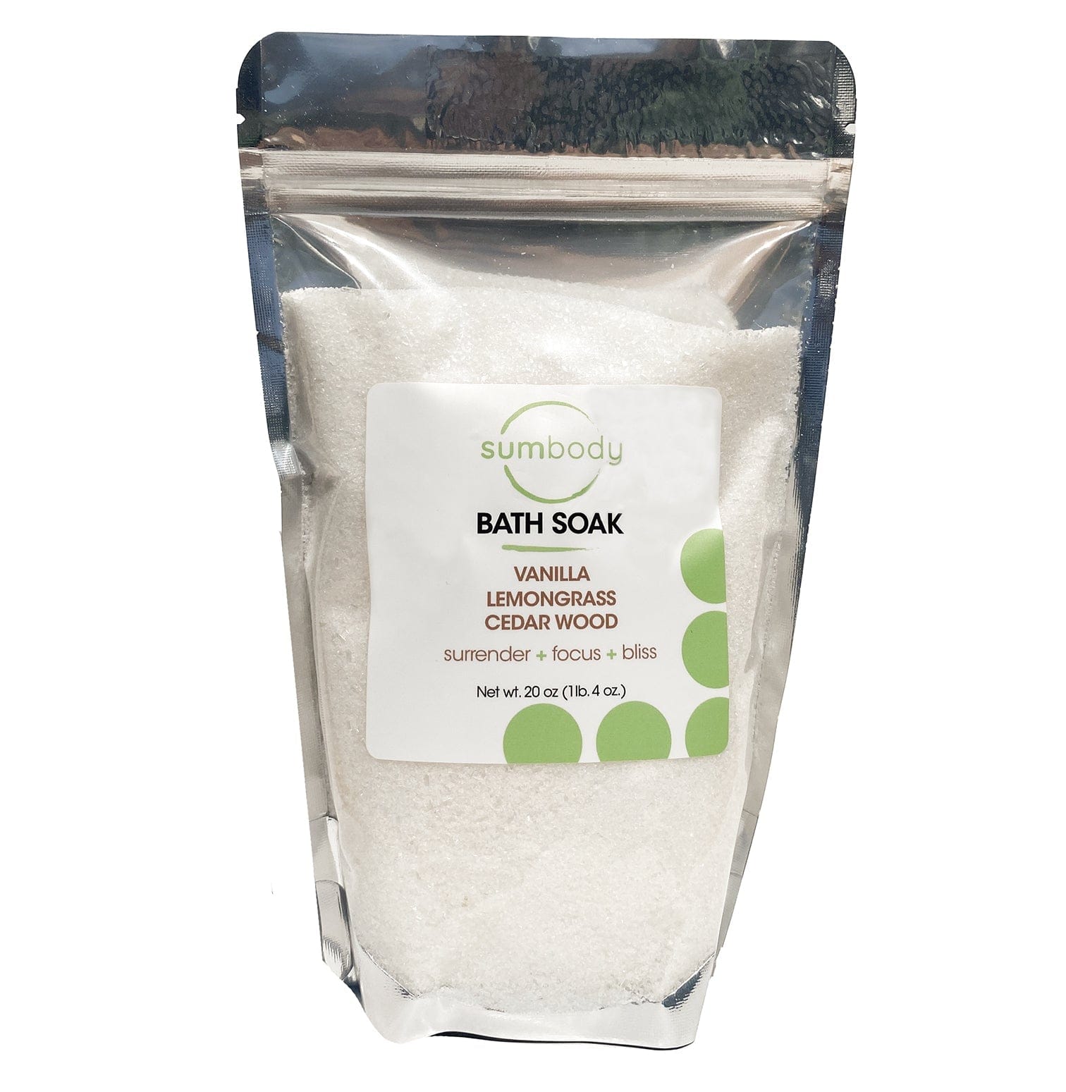 Sumbody Skincare Vanilla Lemongrass Cedarwood 20oz Aromatherapy Bath Salts 25 oz