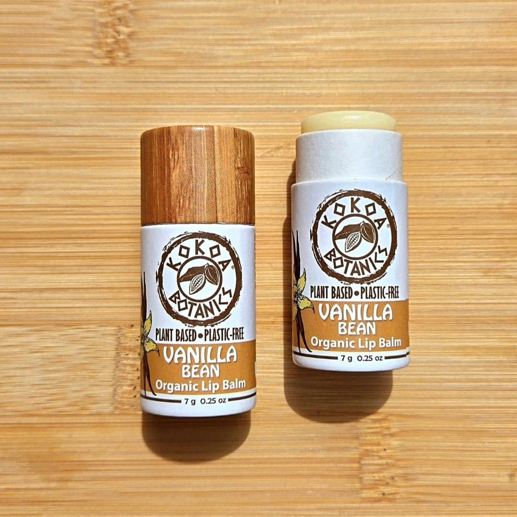 KOKOA BOTANICS Vanilla Bean - Natural Lip Balm - Vegan - Plastic-Free  .25 oz