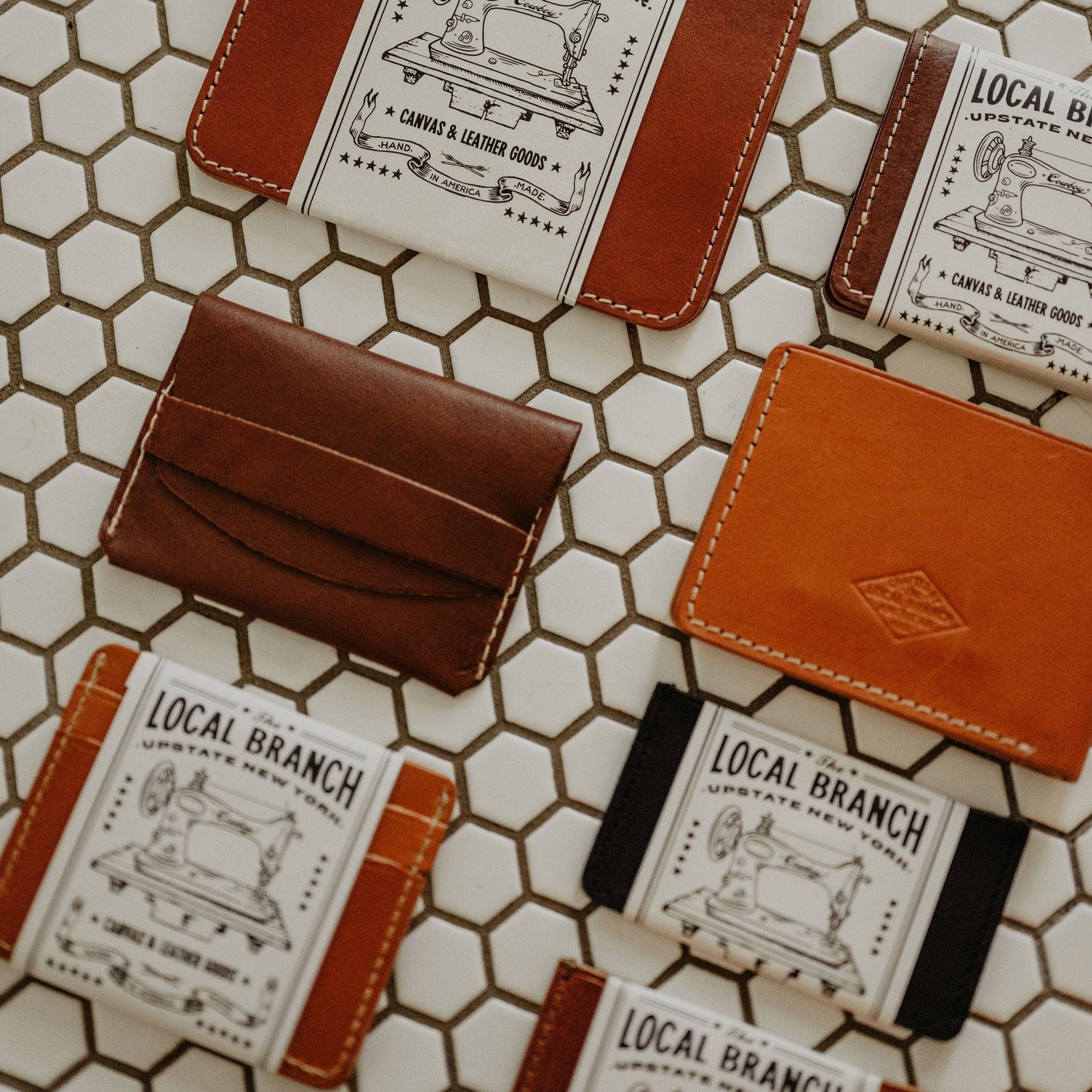 The Local Branch Leather Chocolate Leather Slim Wallet