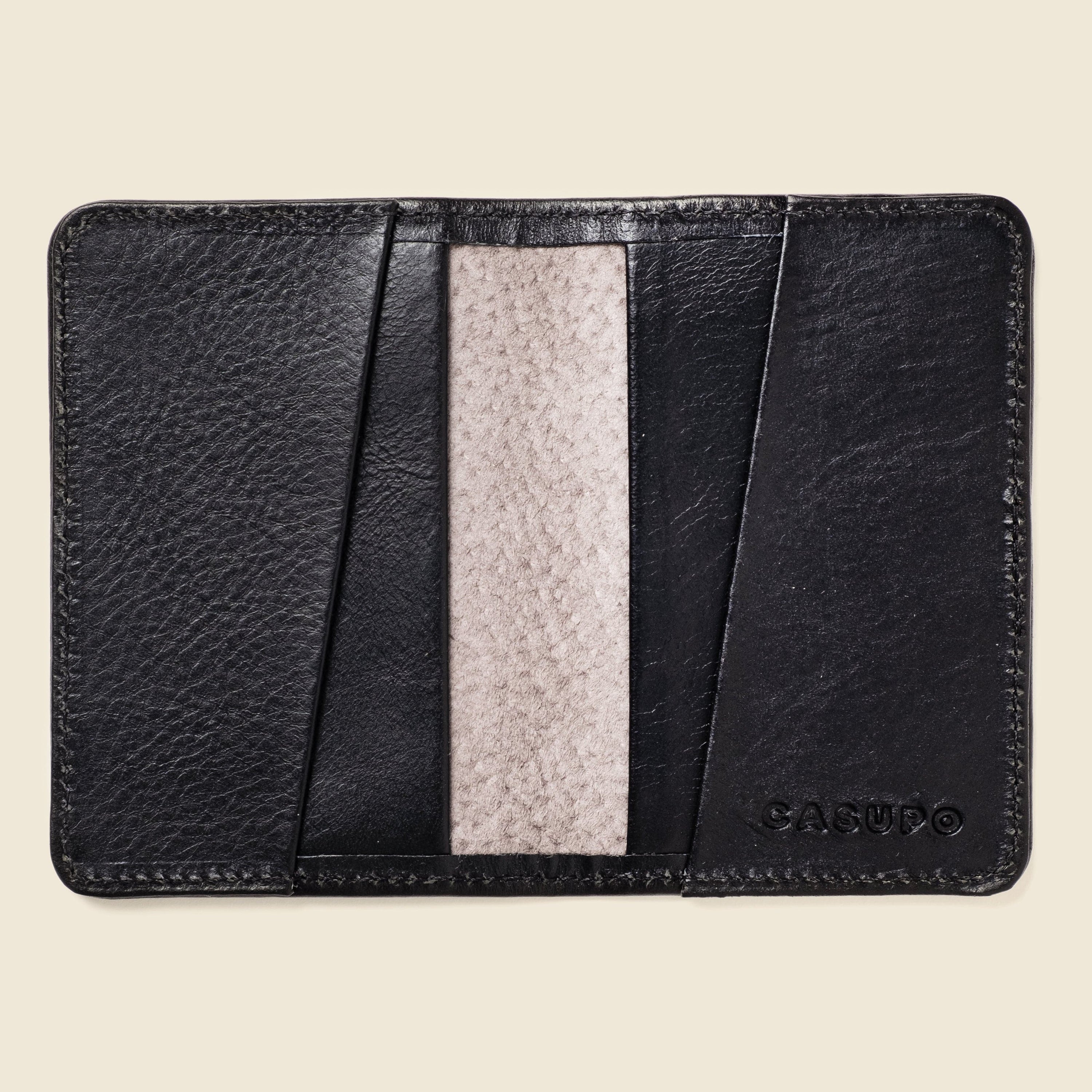 CASUPO Small Bifold Compact Bifold with RFID protection - Black