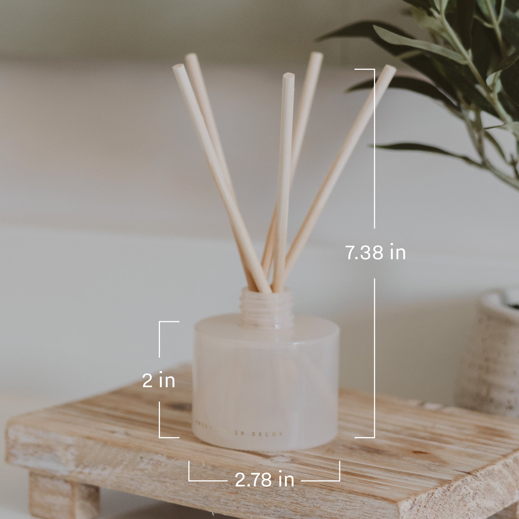 Weekend White Translucent Tinted Glass Jar Reed Diffuser