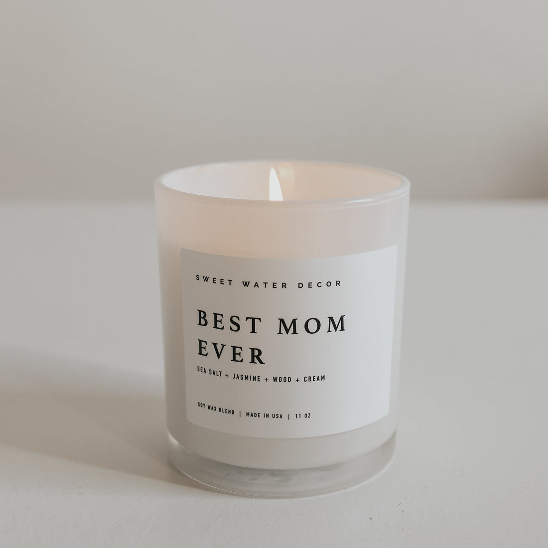 Best Mom Ever! Soy Candle - White Jar - 11 oz (Spa Day) - My American Goods