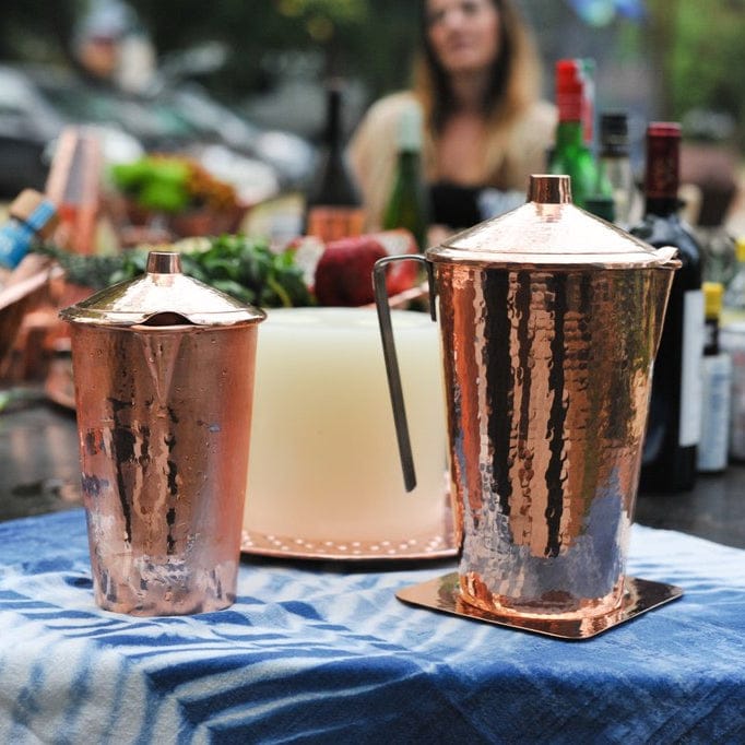 Sertodo Pitchers 70 fl oz Gangotri Copper Water Pitcher with Lid