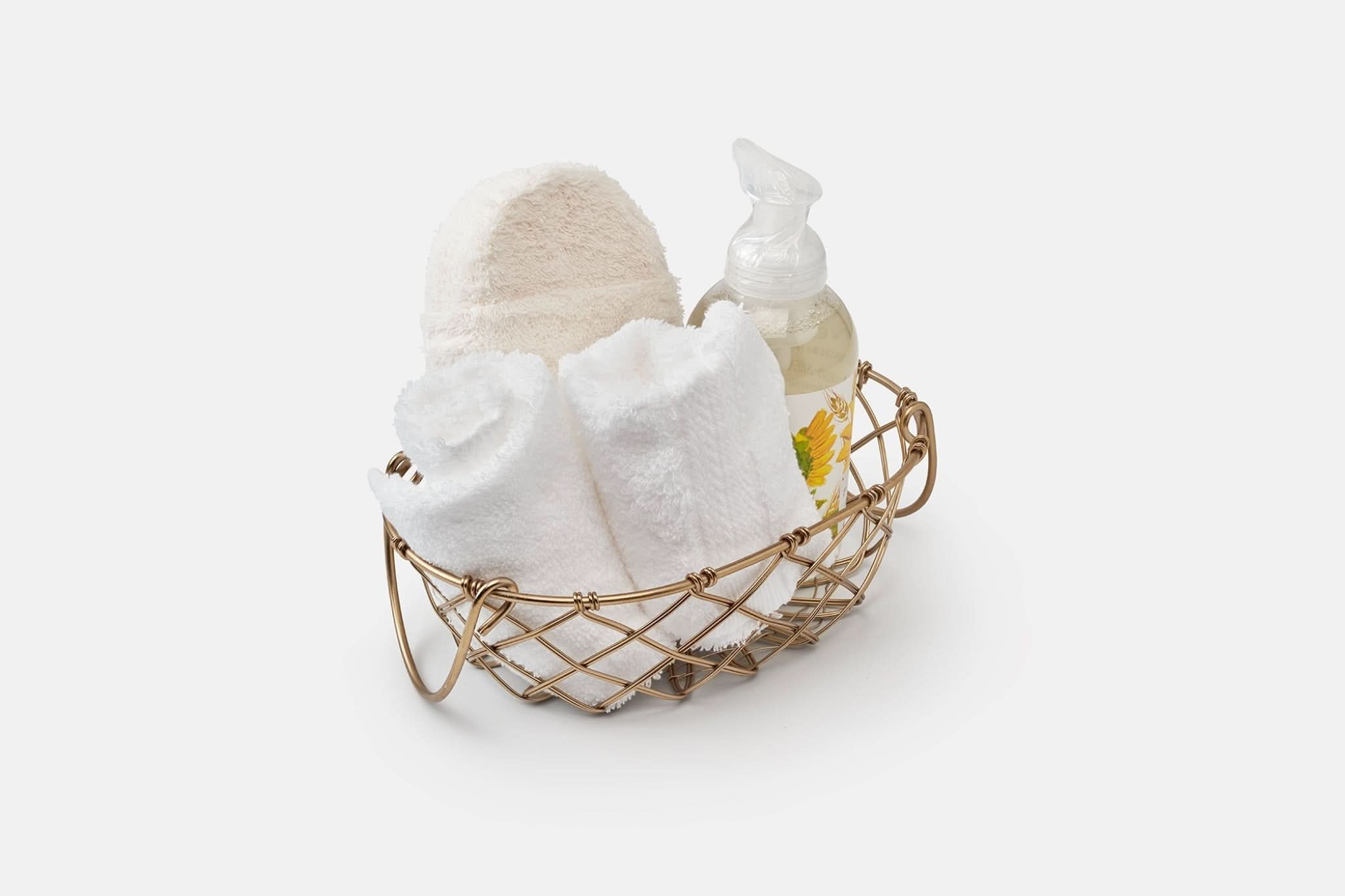 American Blossom Linens Bath White Bathroom Washcloths Made of Luxury USA Cotton