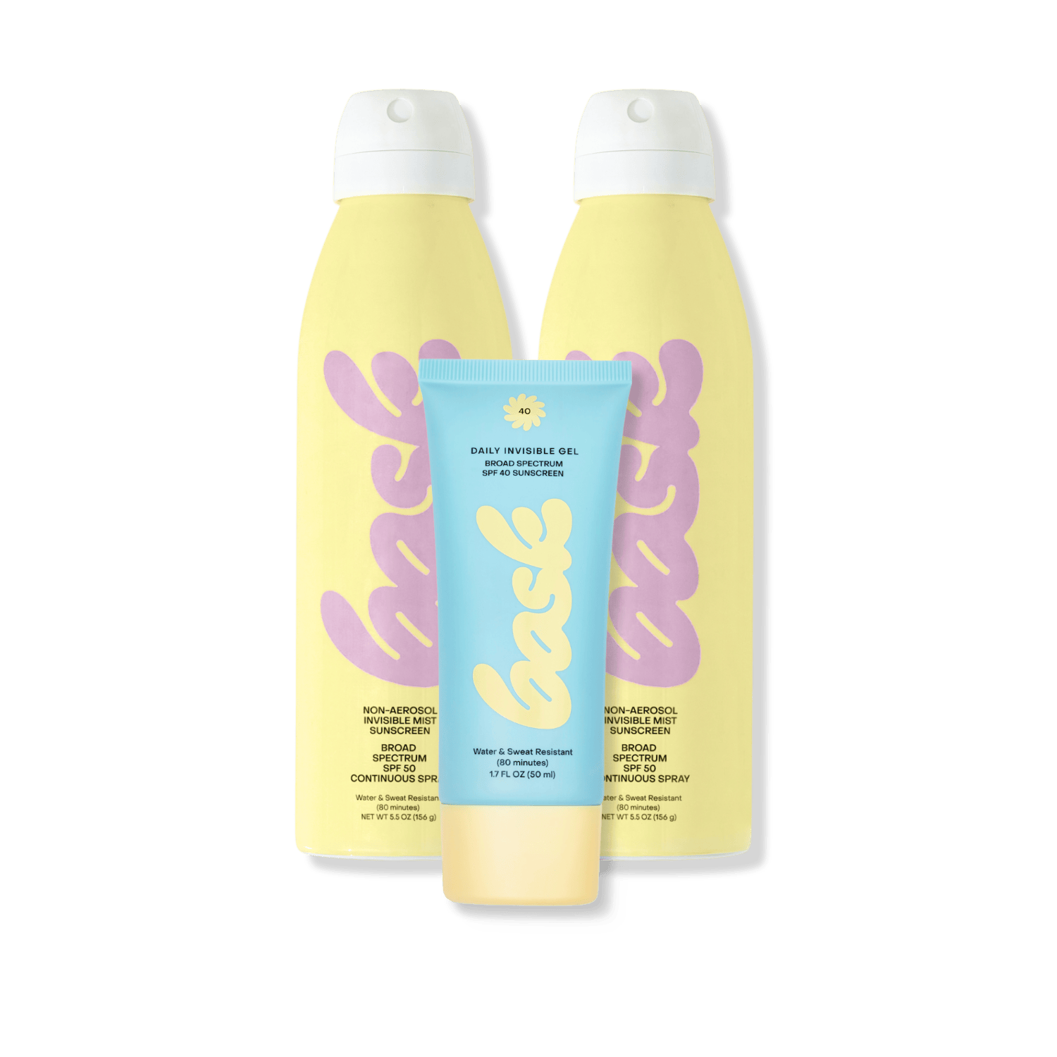 Bask Suncare Sunscreen SPF 50 The Transparent Trio