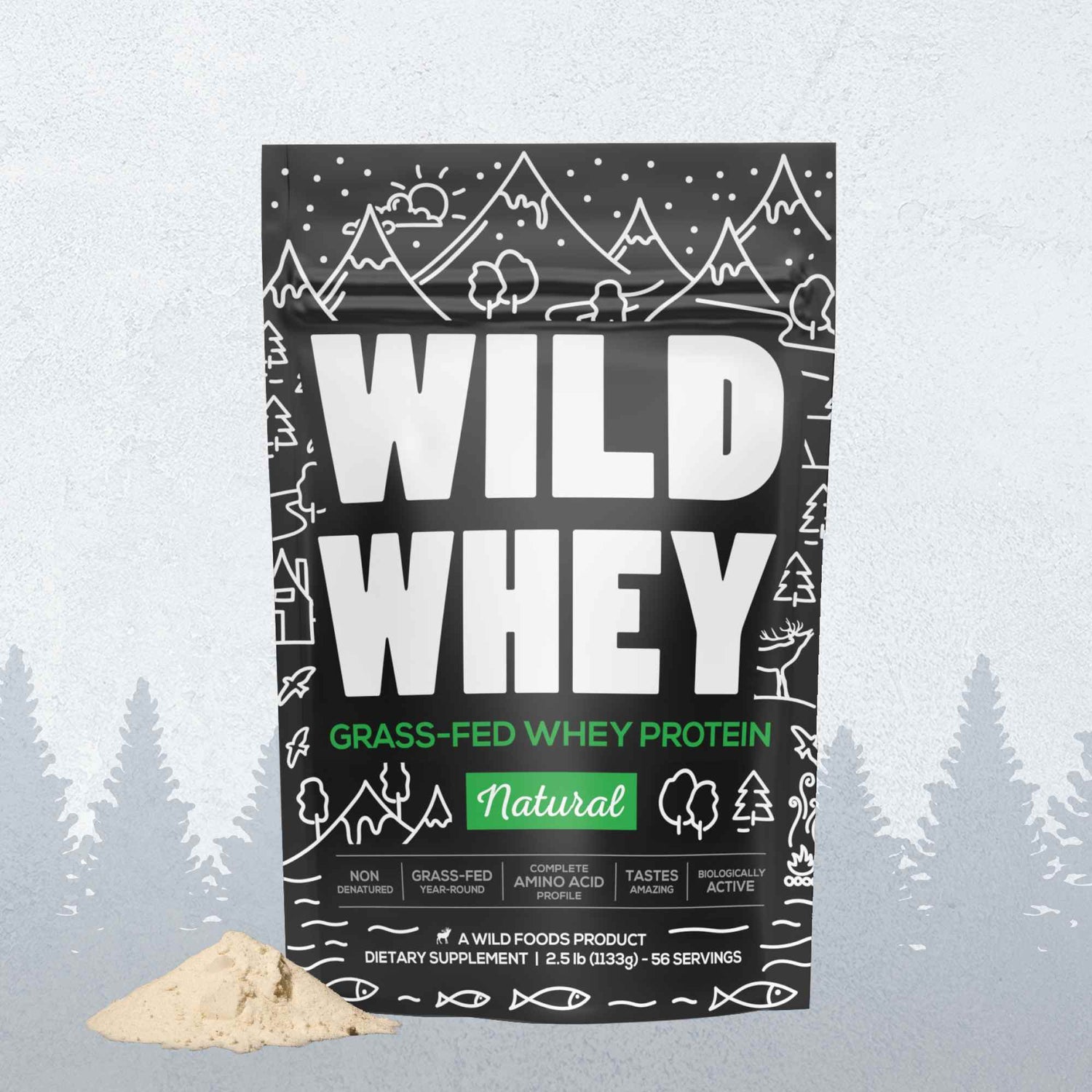 Cold Process Grass-Fed Whey Protein, Non-denatured, Pasture-Raised Cows - My American Goods