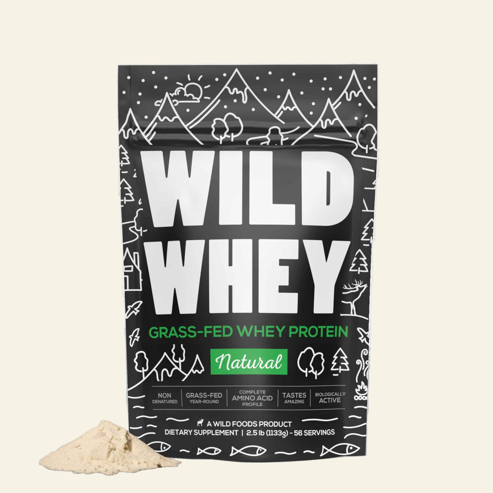 Cold Process Grass-Fed Whey Protein, Non-denatured, Pasture-Raised Cows