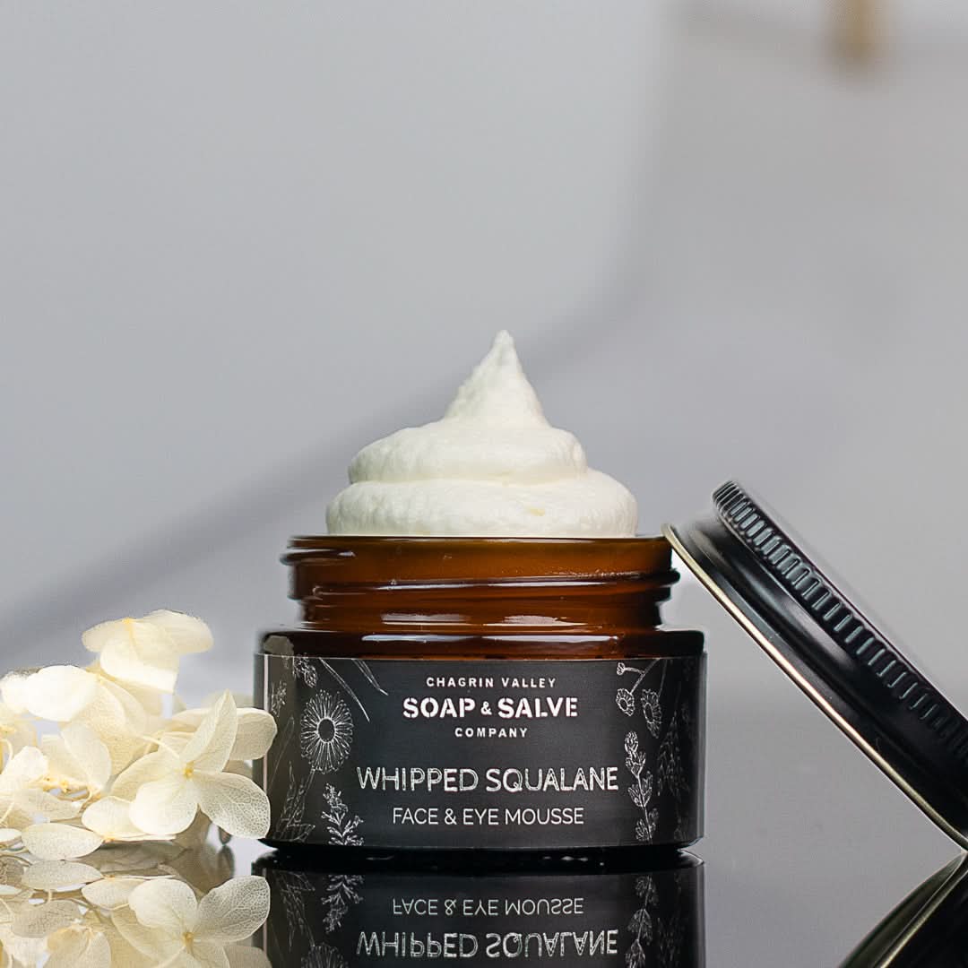 Chagrin Valley Soap &amp; Salve Whipped Butters 1 fl oz Jar Whipped Squalane Face &amp; Eye Cream
