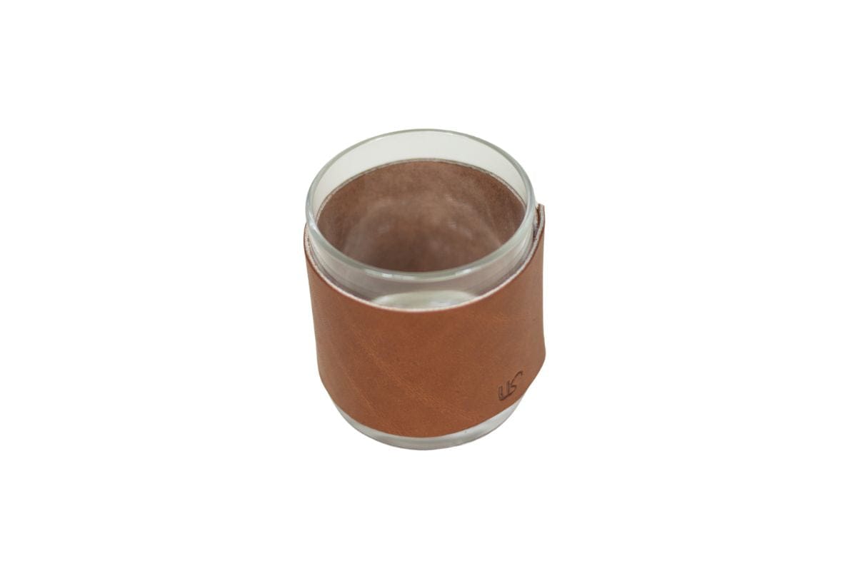 Urban Southern Leather Wrapped Whiskey Glass