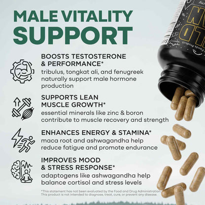 Wild Foods Supplements Wild Man Herbal Stack – Male Hormone Balance &amp; Performance