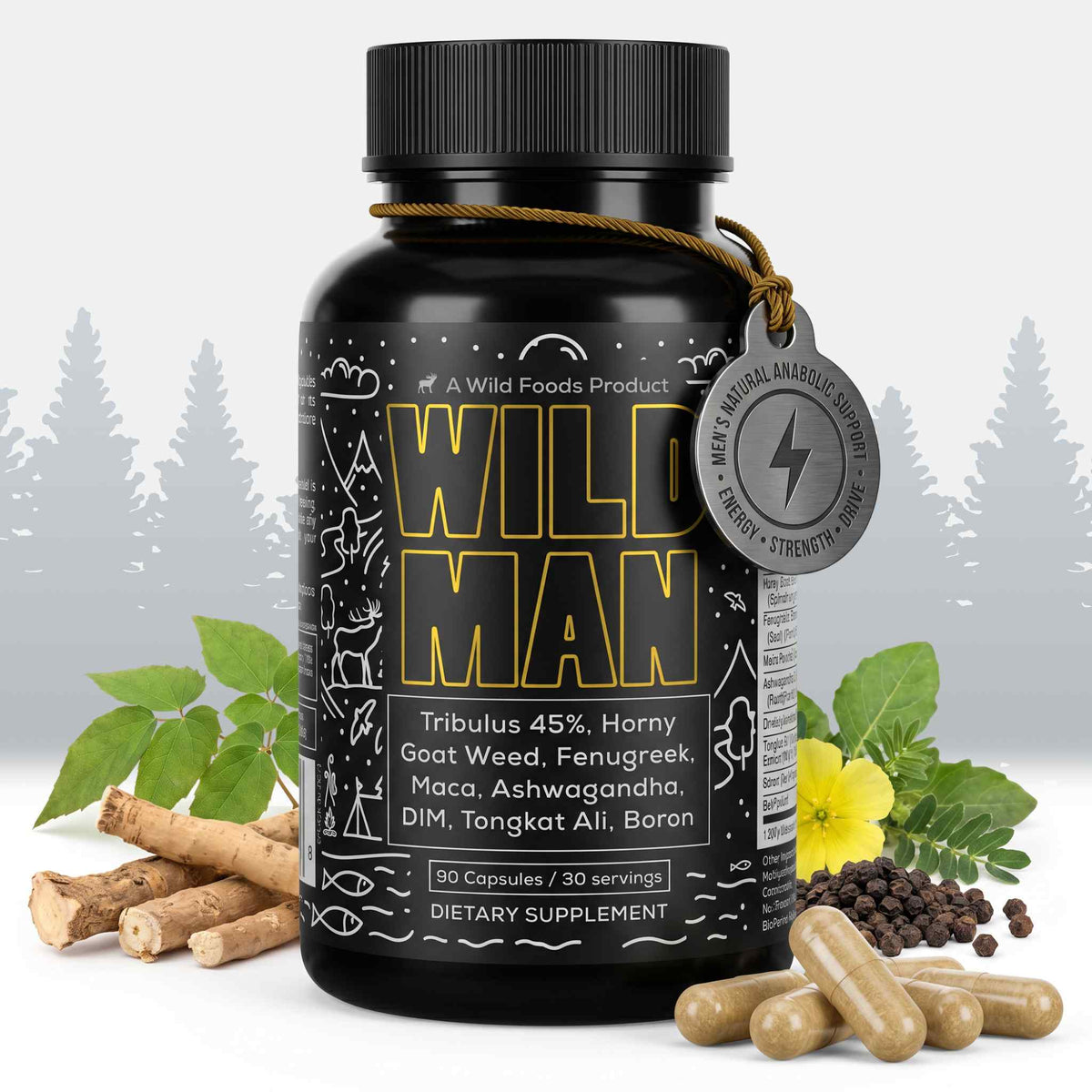 Wild Man Herbal Stack – Male Hormone Balance &amp; Performance