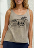 Classy Cozy Cool Sleeveless Tops and Tanks Stone / WILD & FREE HORSE GRAPHIC / Small Wild and Free Horse Graphic Premium USA Cotton Tank Top