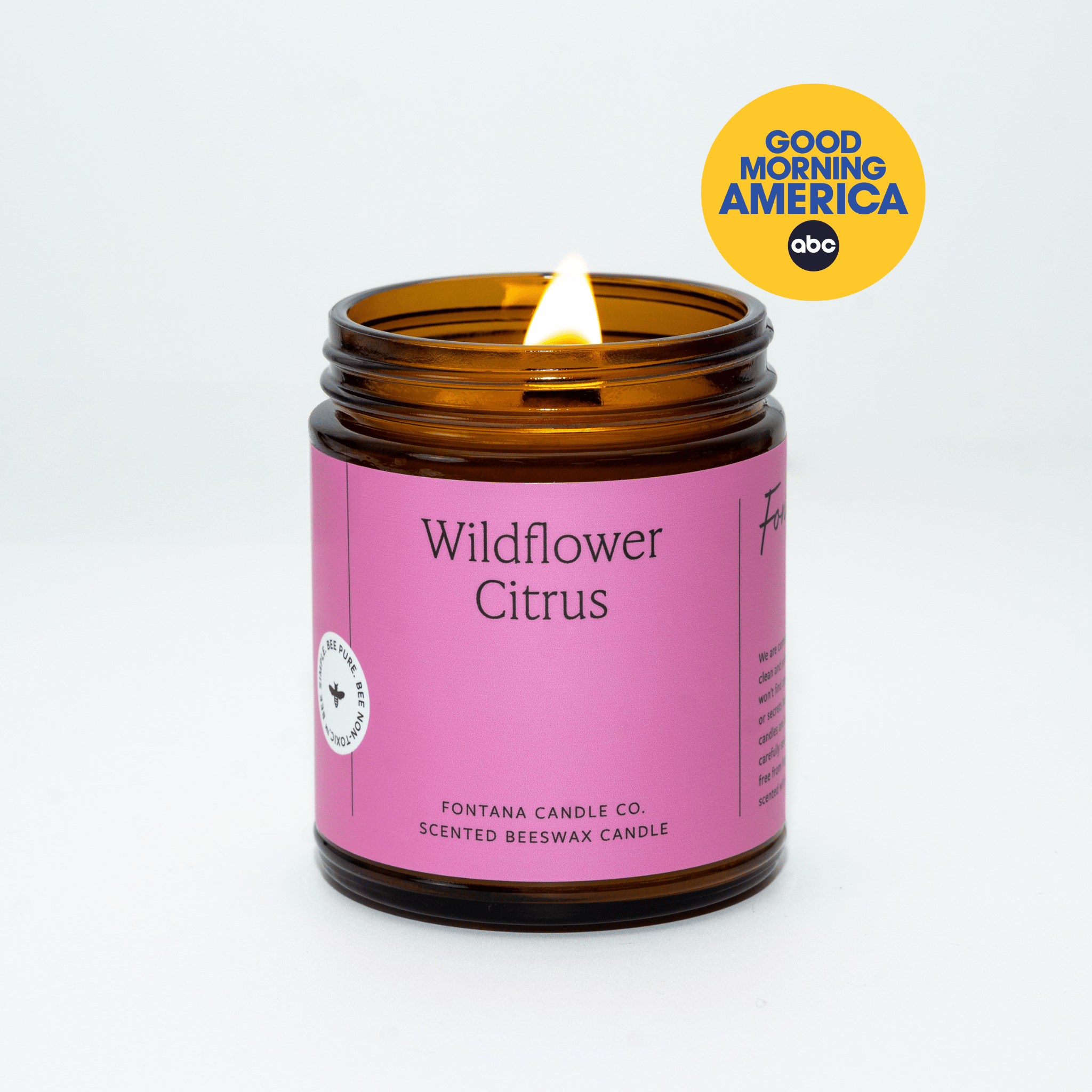 Fontana Candle Co Candles 9 oz Straight Sided Jar Wildflower Citrus Jar Candle
