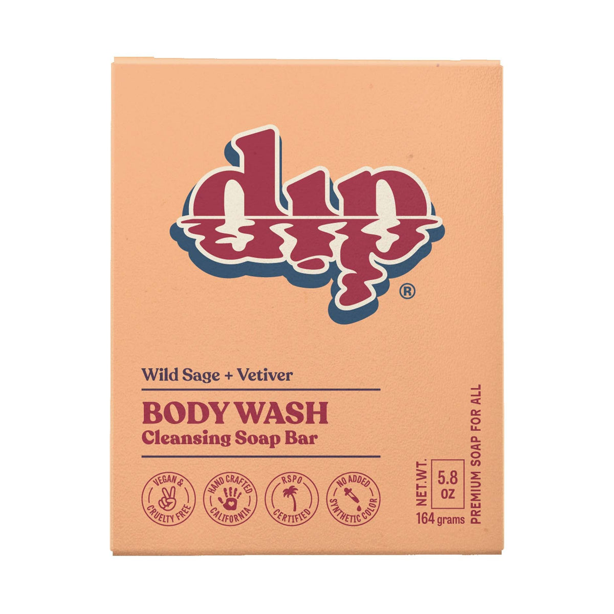Dip Body Wash Cleansing Soap Bar - Wild Sage &amp; Vetiver