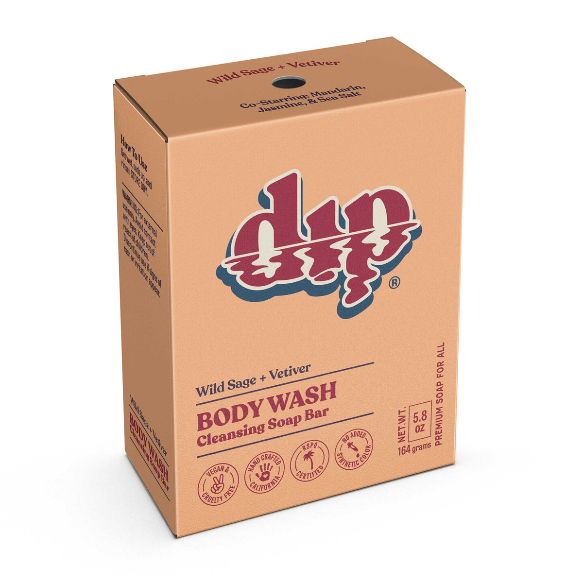 Dip Body Wash Cleansing Soap Bar - Wild Sage &amp; Vetiver