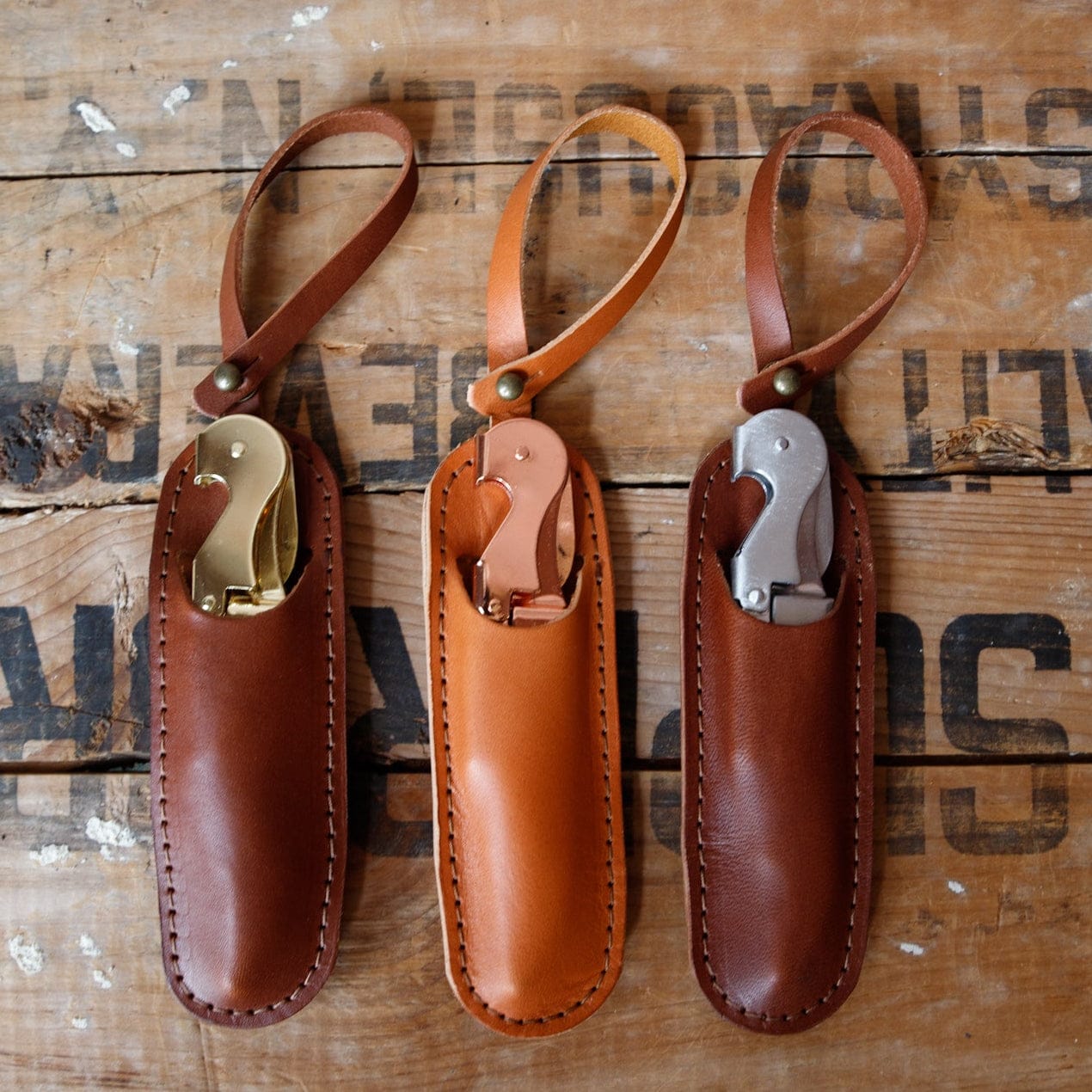 The Local Branch Wine Key Wine Key with Leather Holster - USA Made