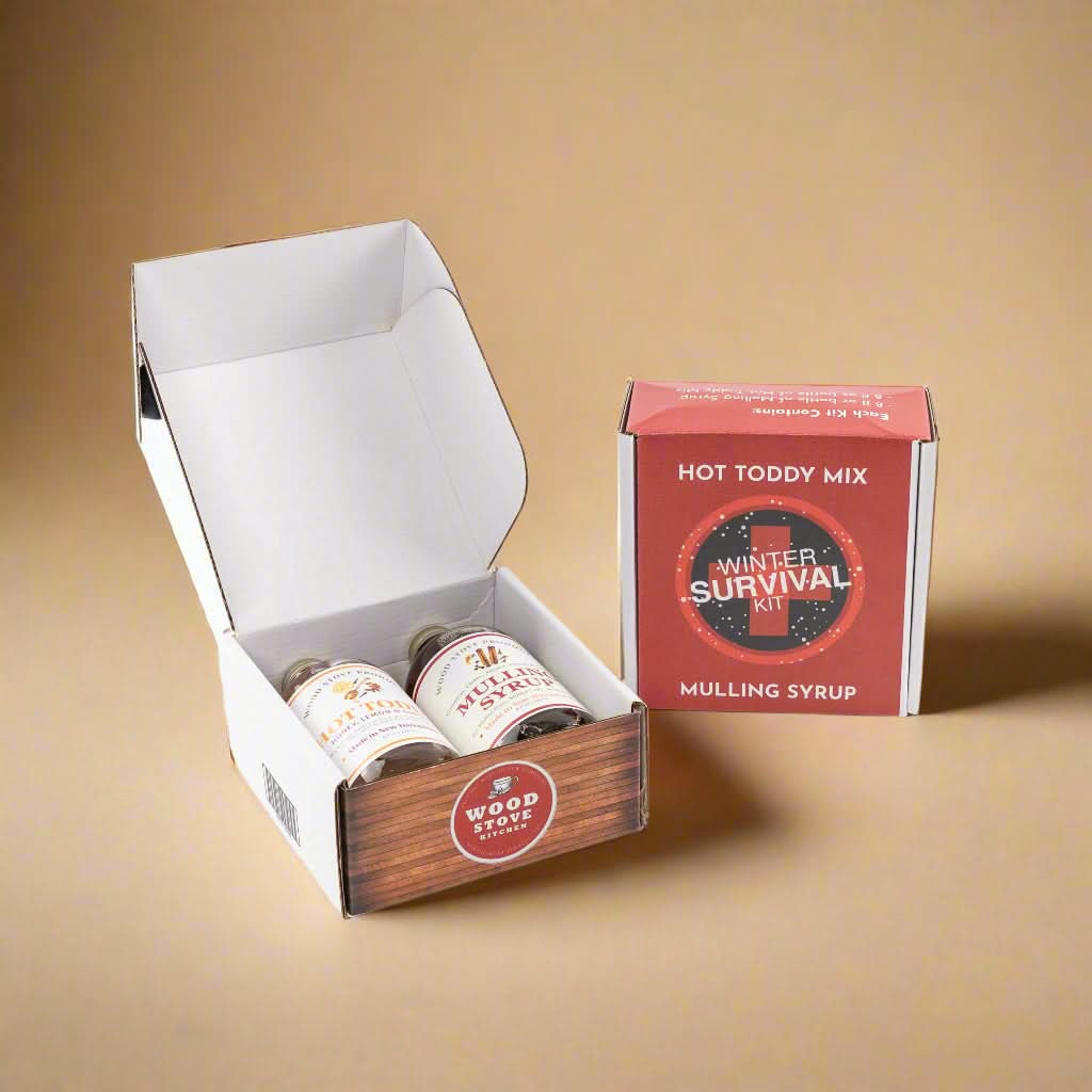 Wood Stove Kitchen Cocktail and Drink Mixers Winter Survival Kit - One Each, 8 fl oz Hot Toddy &amp; Mulling Syrup