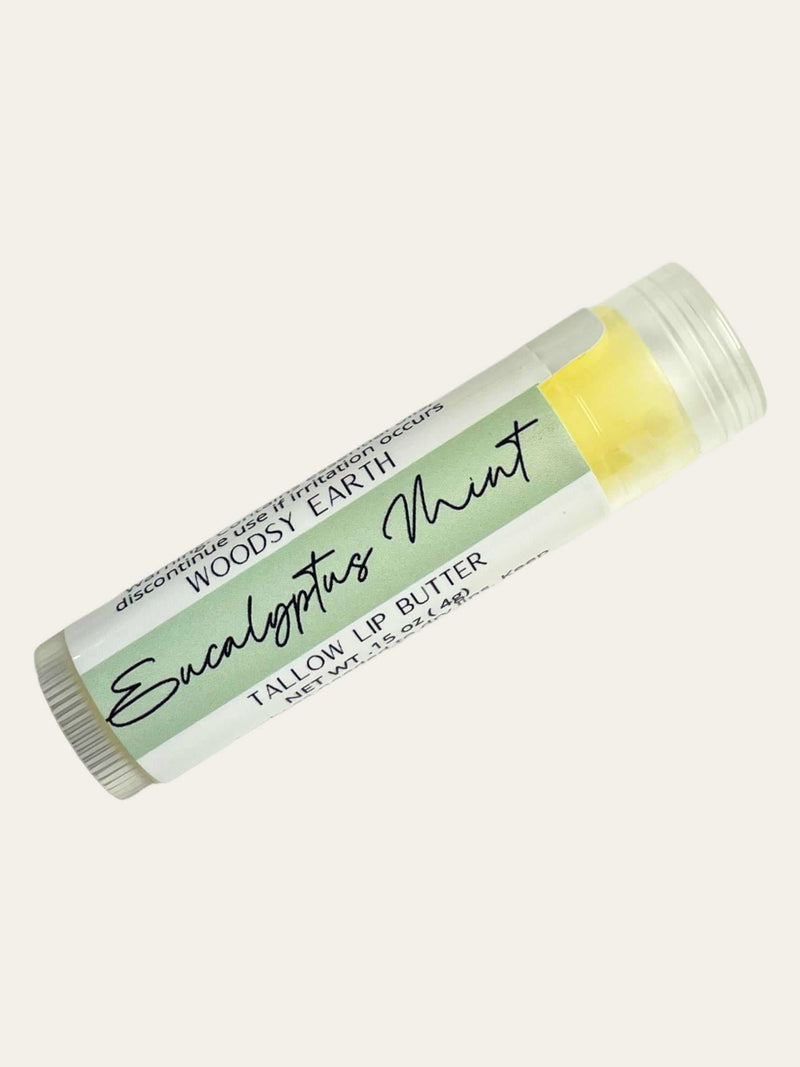Woodsy Earth Lip Butter Eucalyptus Spearmint Tallow Lip Butter