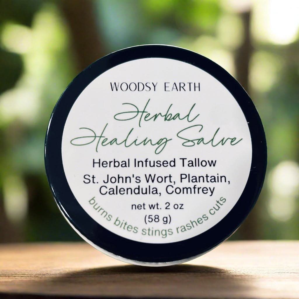 Woodsy Earth Herbal Healing Salve Herbal Salve – Calendula &amp; Comfrey | Natural Skin Soother