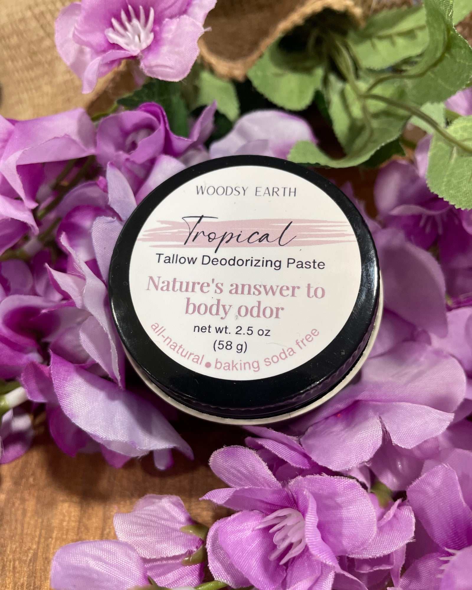 Woodsy Earth Deodorant Paste Tropical Deodorizing Paste – Natural Aluminum-Free Cream Deodorant