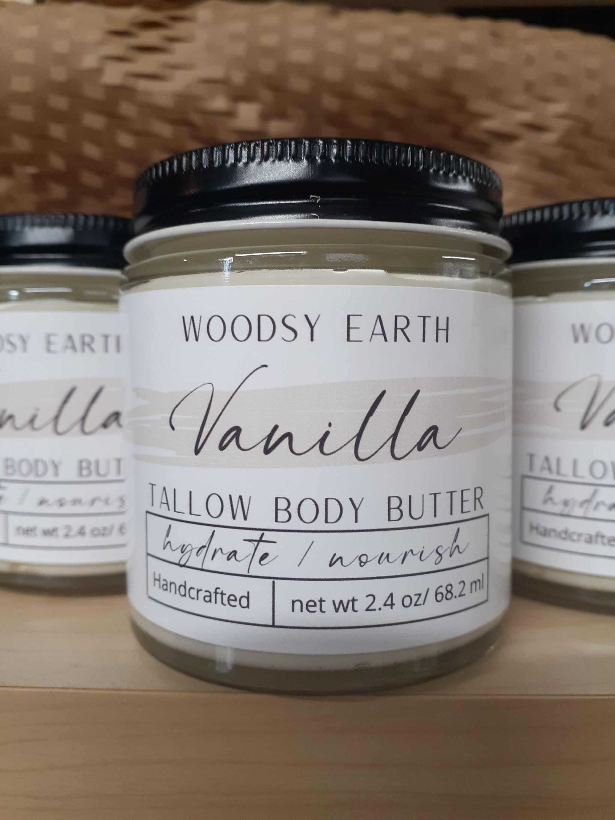 Woodsy Earth Whipped Body Butter Vanilla Tallow Body Butter – Whipped Moisturizer for Soft, Healthy Skin