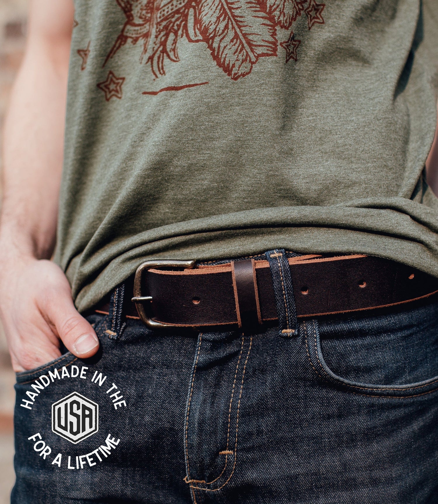 The Local Branch Leather Leather Workman Belt - USA Made