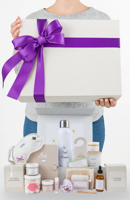Lizush Gift set for new mom New Mom Gift, Pampering Natural Skincare gift for New Mom