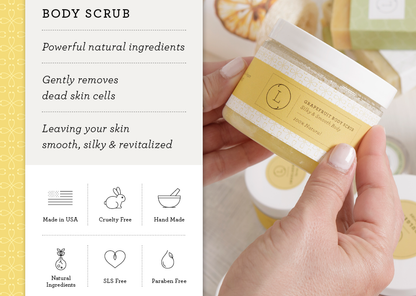 Moisturizing set with Grapefruit body oil and Body scrub - My American Goods