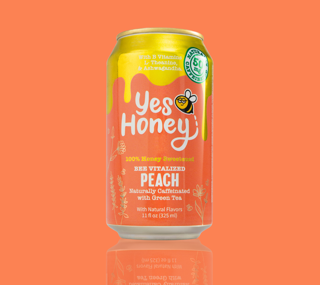 Bee Vitalized Sparkling Honey Sweetened Peach Tea