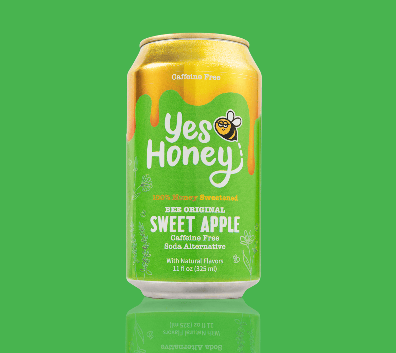 Yes Honey Drink Bee Original Sweet Apple Soda Alternative
