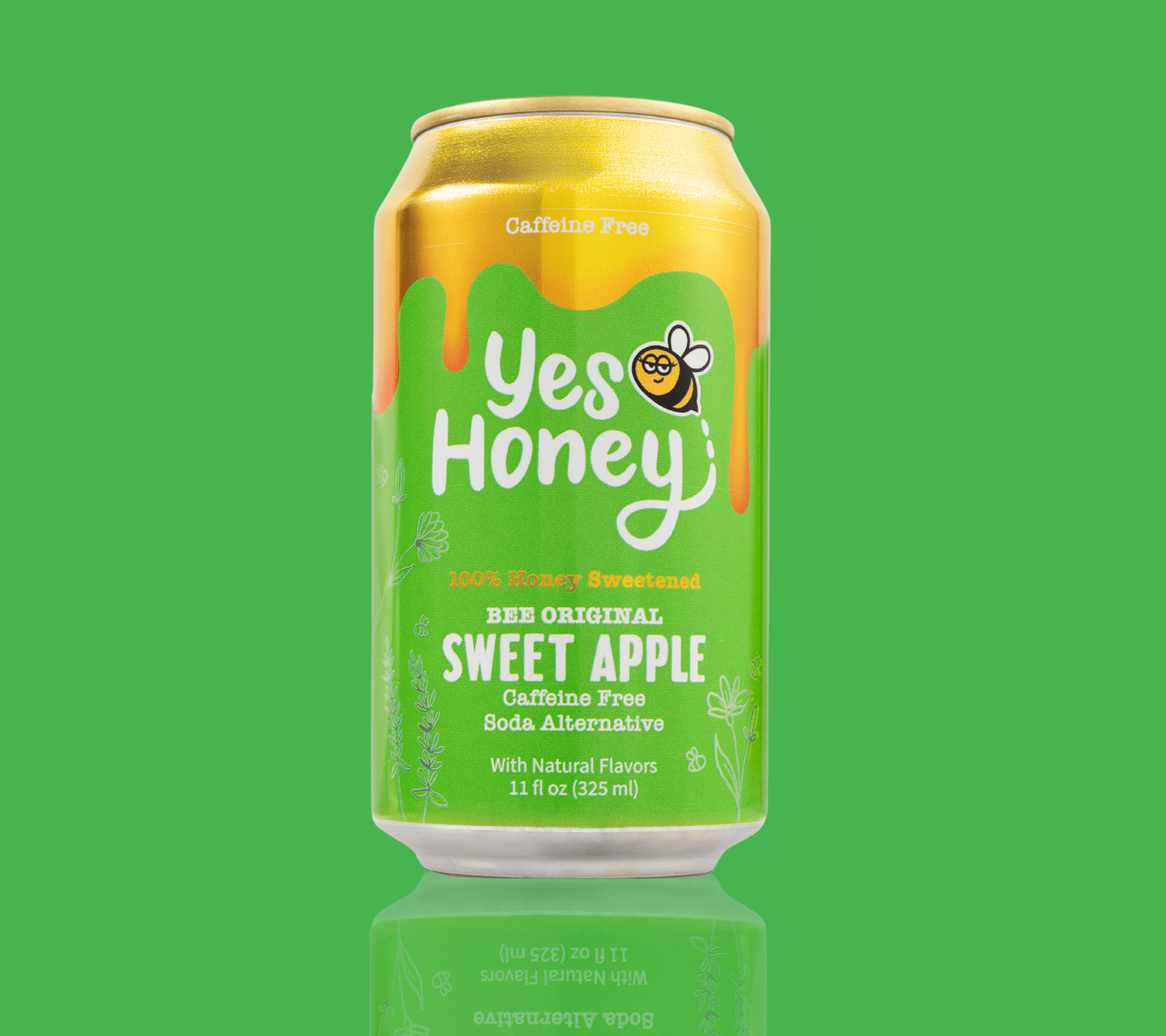 Yes Honey Drink Bee Original Sweet Apple Soda Alternative