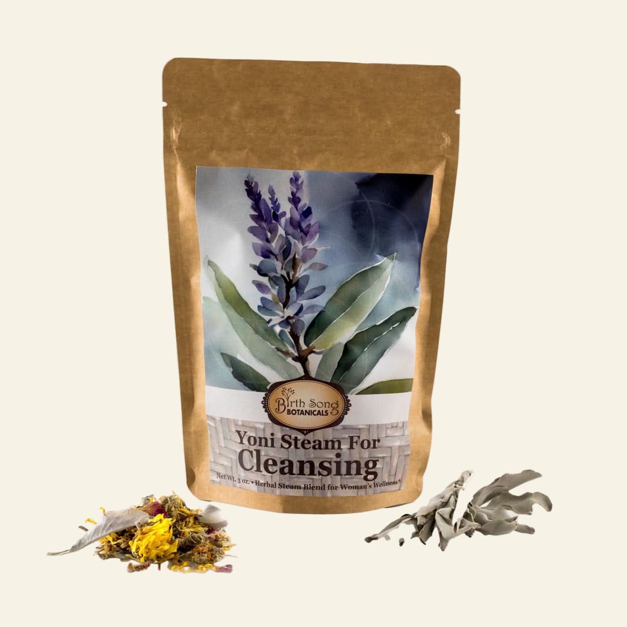 Birth Song Botanicals Co. Yoni steam Yoni Steam for Cleansing- Vaginal Steaming Herbs, Womb Blessing and Purify Herbs for V Steaming, Organic Herbal Blend For Uterine Wellness* 3 oz.