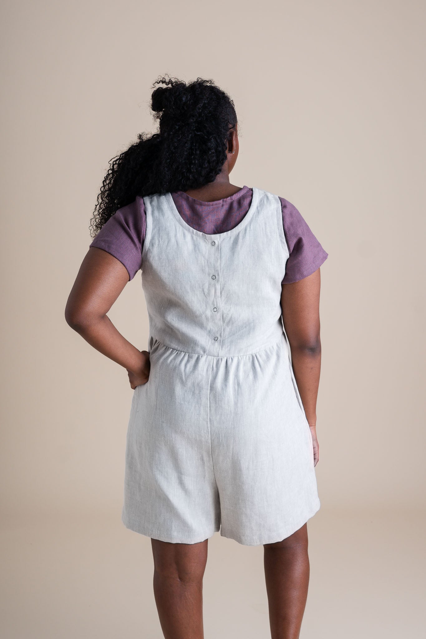 Lisbon Romper in Sand Dollar
