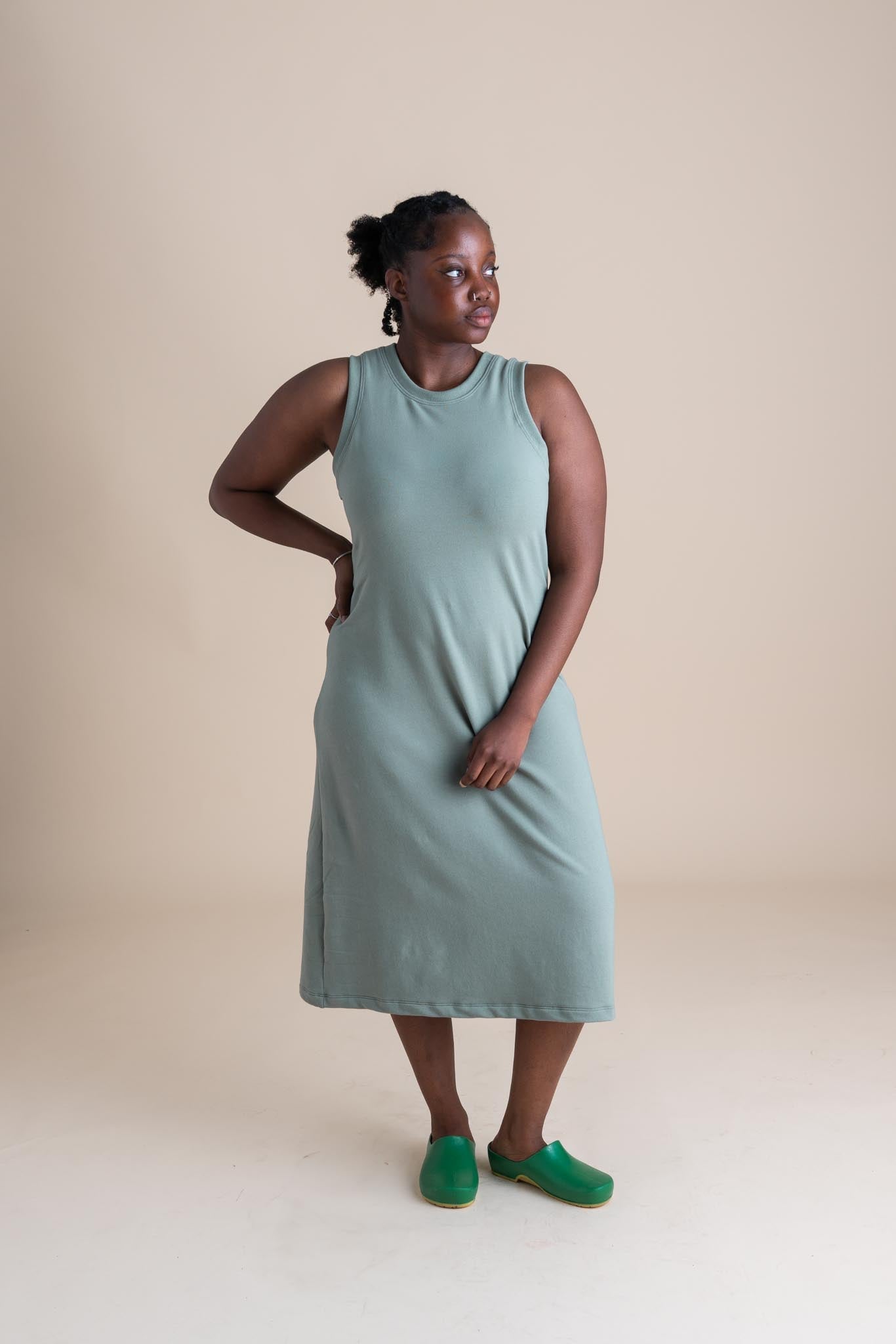 Serena Dress in Pistachio