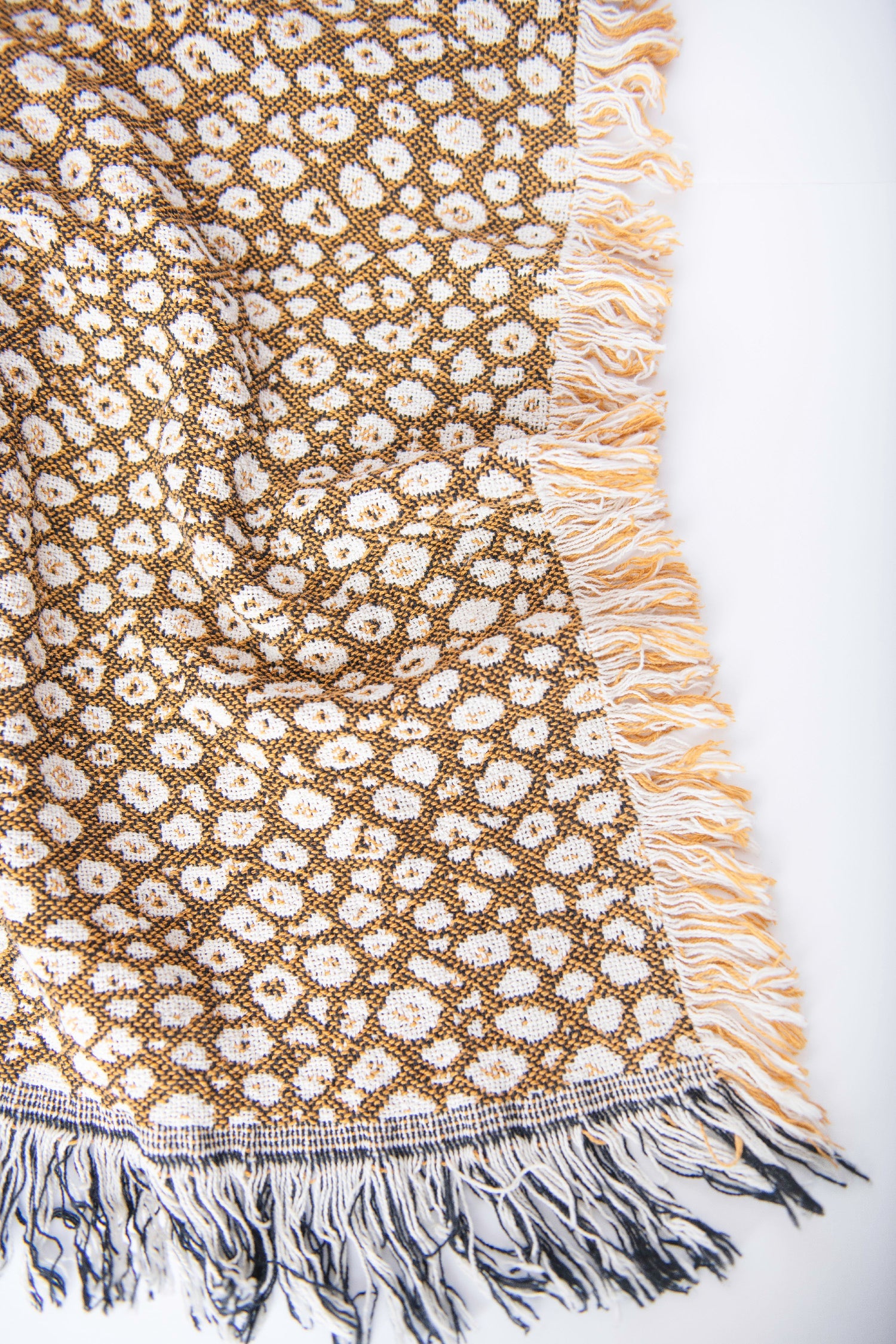 Zola Tawny Leopard Cotton Throw Blanket