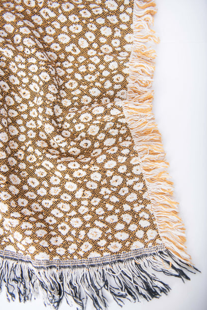 Zola Tawny Leopard Cotton Throw Blanket