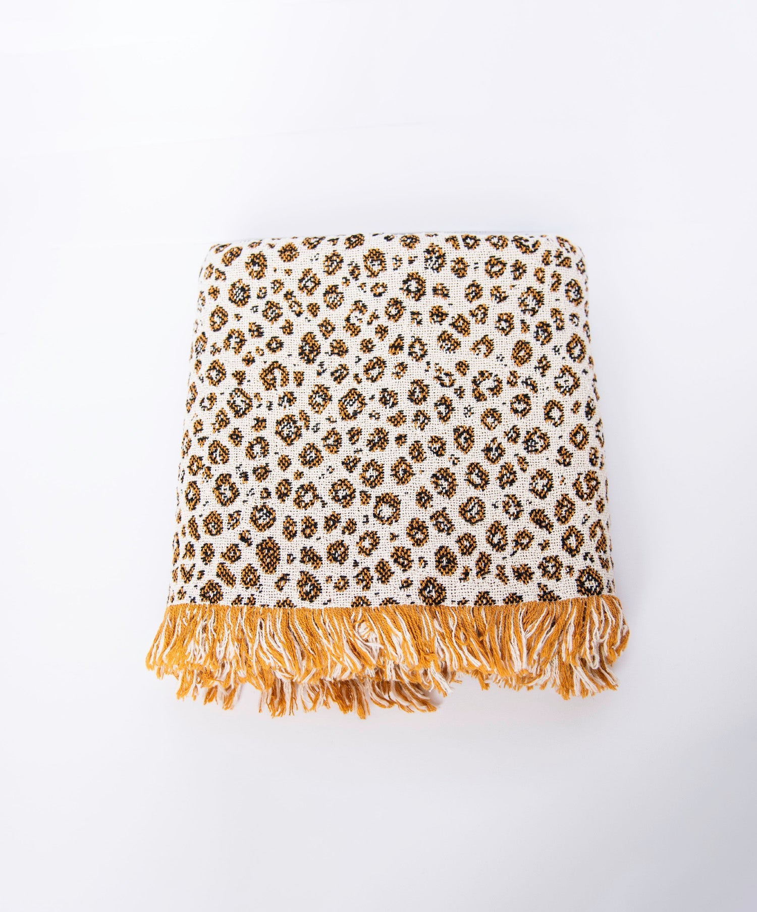 Zola Tawny Leopard Cotton Throw Blanket