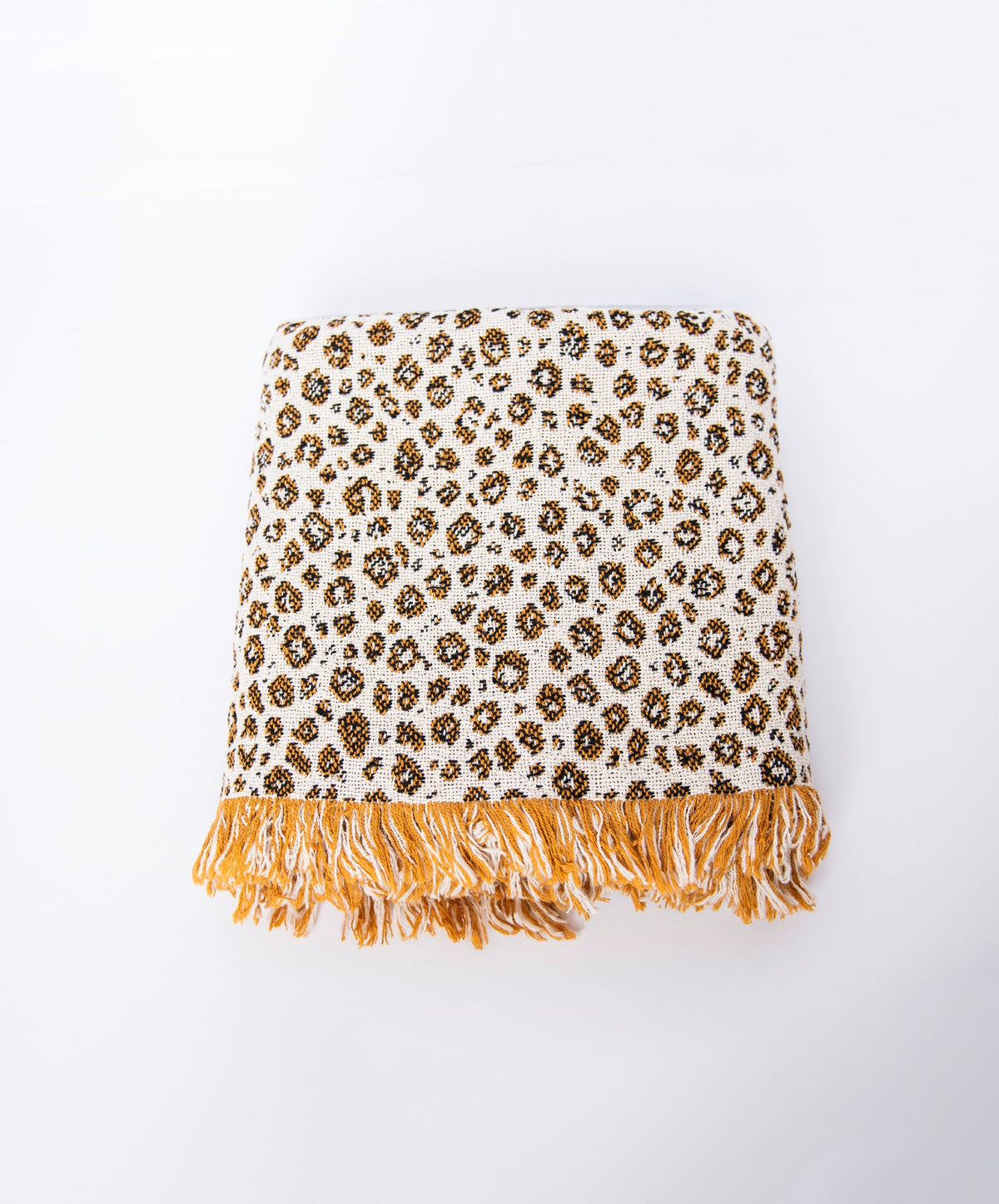 Zola Tawny Leopard Cotton Throw Blanket