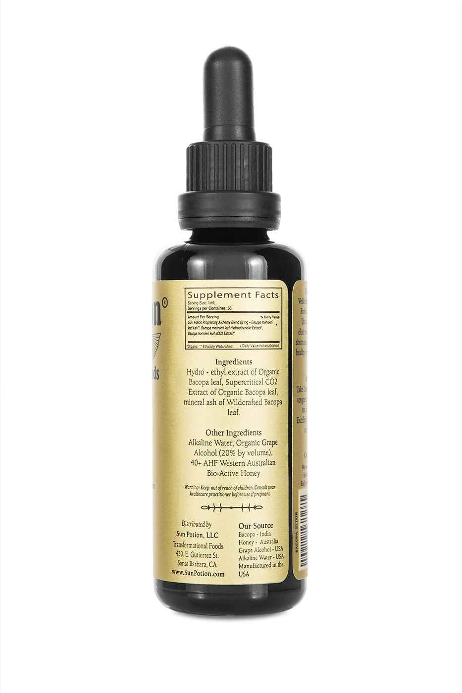 Sun Potion tincture 50ml Bacopa tincture Bacopa Transcendent Elixir