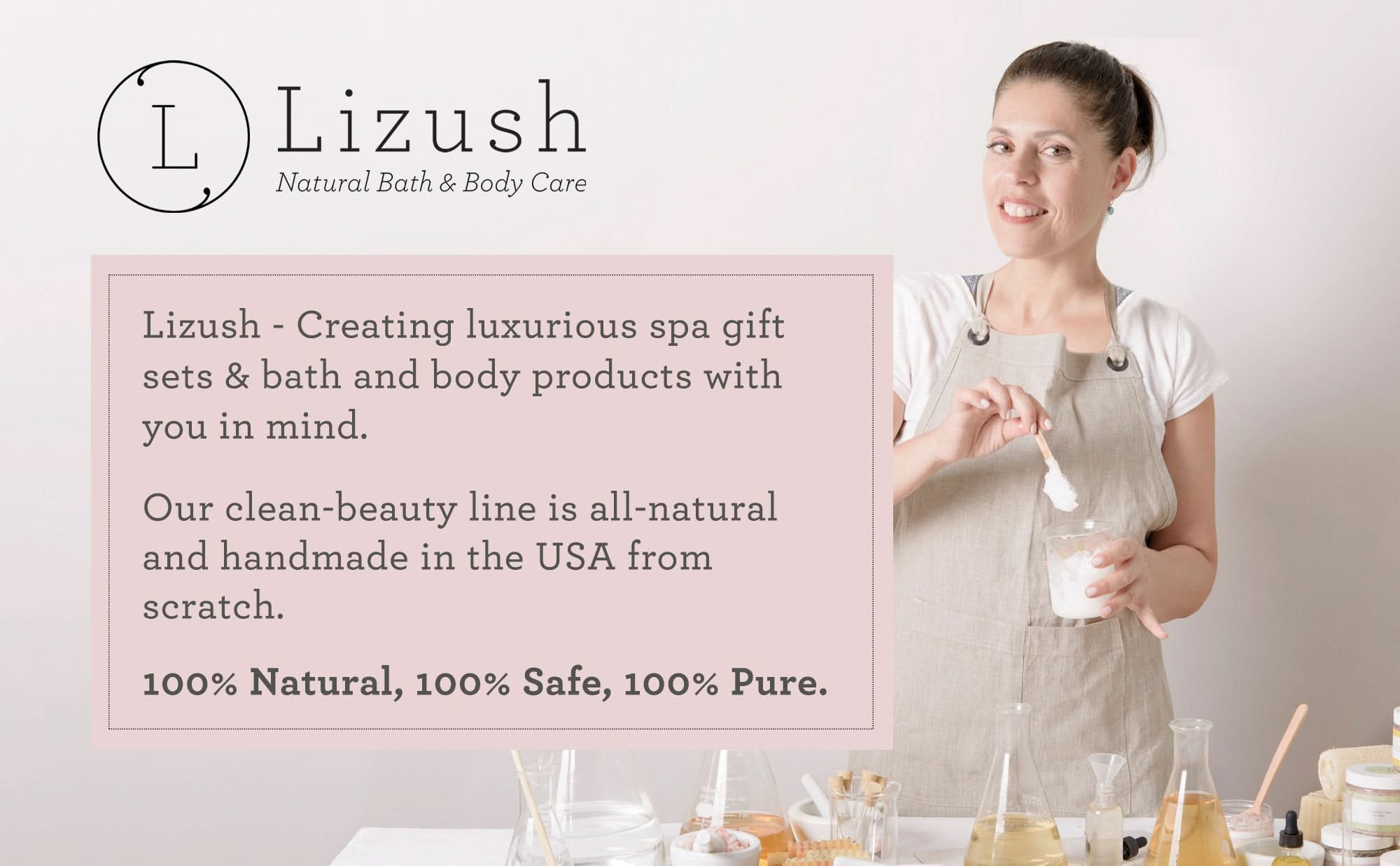 Lizush CREAMS &amp; OILS Moisturizing set with Grapefruit body oil and Body scrub