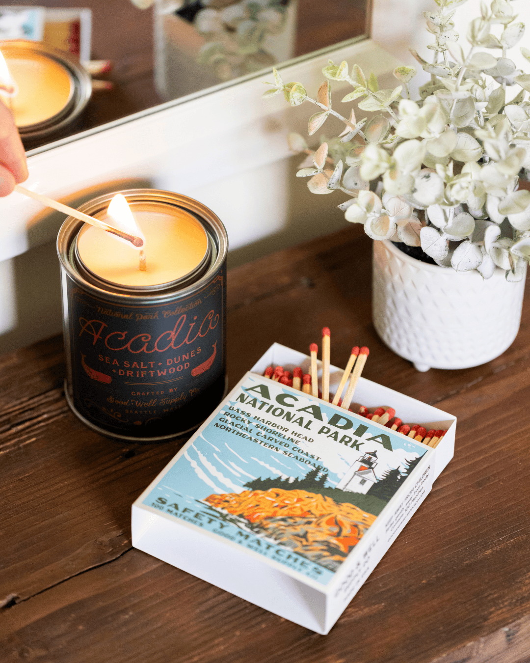 Good &amp; Well Supply Co. Acadia Vintage National Park Cabin Matches