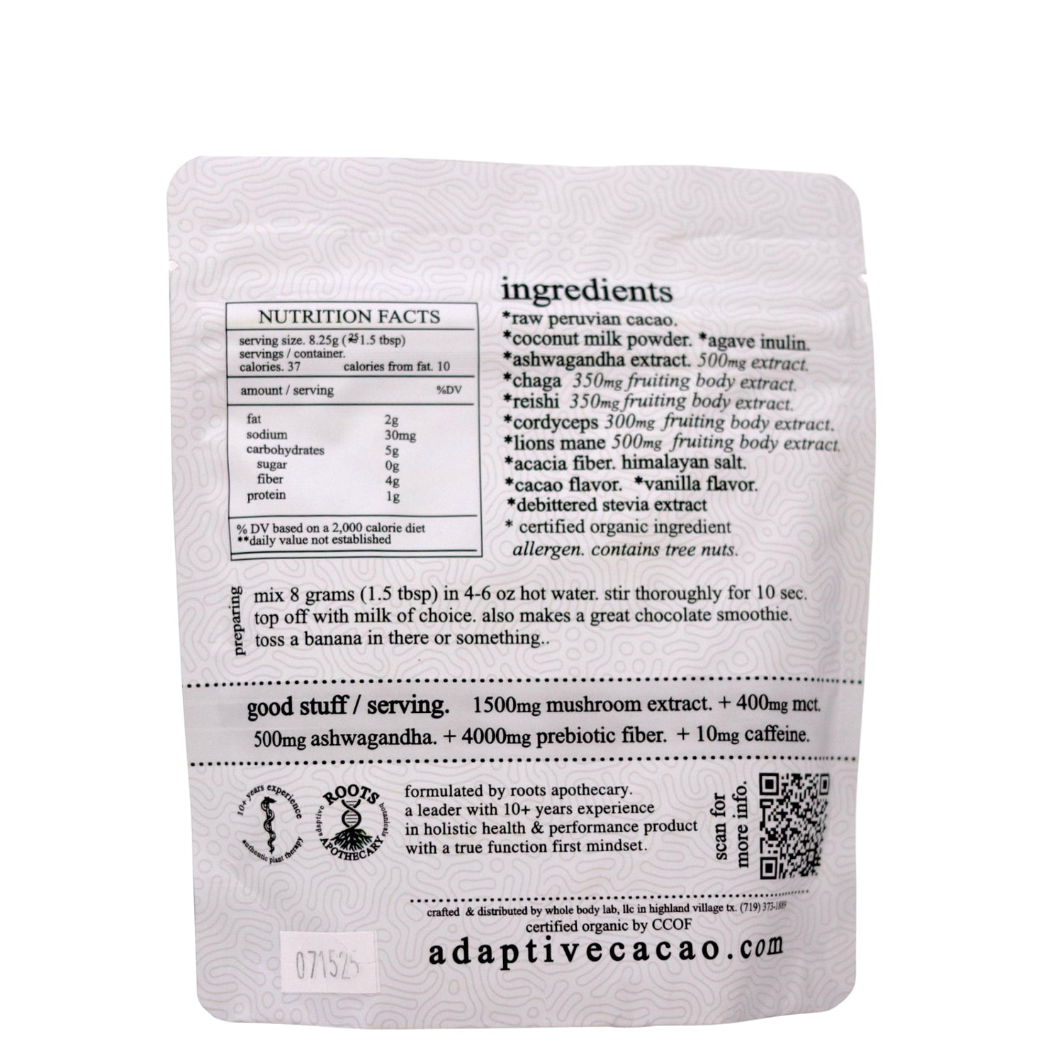 Adaptive Cacao Mini Bag – 10 Servings